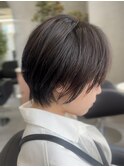 ハンサムショート前髪くびれショート垢抜け透け感ショート