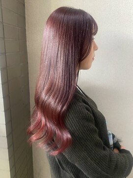 ナルヘアー 越谷(Nalu hair) グラデーションカラー/サイドバング/暖色