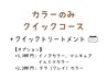 【カラーのみクイックコース】艶髪カラー+ピュアtr＋クイックtr