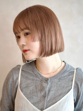 ガーデンヨコハマエスト(GARDEN YOKOHAMA est) 切りっぱなしボブ内巻きフェイスレイヤー似合わせカット前髪