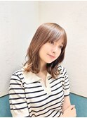 くびれヘア/顔周り/韓国/ボブ/レイヤーカット/前髪/カラー/立川