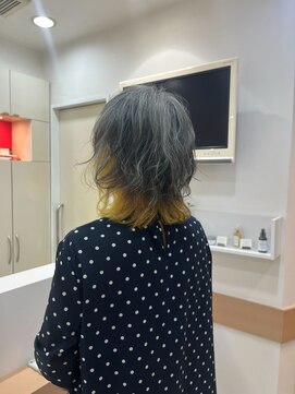 ルージュ 目白台店(ROUGE) 白髪ぼかし×セミロング×ハイライト【目白台、護国寺駅】