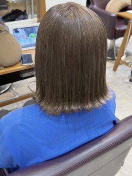 フェイス 港南台店(FACE。) オリーブベージュ/外はねボブ