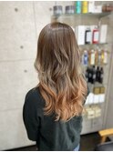 【Crea】インナーカラー×オレンジ