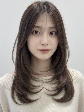 オリンテ バイ レシッド 表参道(orente by rcid) 韓国レイヤーロング美髪大人ガーリーダークアッシュリタッチ前髪