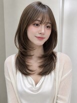 ローネス 表参道(LONESS) 小顔レイヤーカットと艶感グレージュ