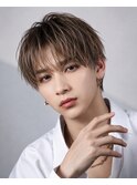 メンズシースルーマッシュ　ラウンドマッシュ　