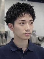 メンズフィール 心斎橋(MEN'S FEEL)&nbsp;リバースセンターパート/ニュアンスパーマ/ダウンバング/心斎橋