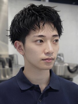 メンズフィール 心斎橋(MEN'S FEEL) リバースセンターパート/ニュアンスパーマ/ダウンバング/心斎橋