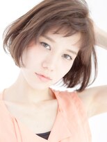 パティオンツー(PATIONN2)&nbsp;フリンジバンググレージュスポンテニアスマッシュ前下がりボブ