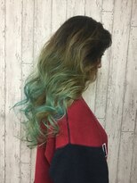 ガナンシア 横浜本店(ganancia)&nbsp;バレイヤージュ×シアモーブグリーン♪