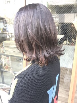 ニコアヘアデザイン(Nicoa hair design) パープルグレージュ+インナーカラー