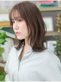 小顔シースルーバングくせ毛風流れるレイヤーa大宮20代30代40代