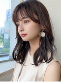 大人かわいい似合わせカット/デザインカラー/くびれミディ/新宿