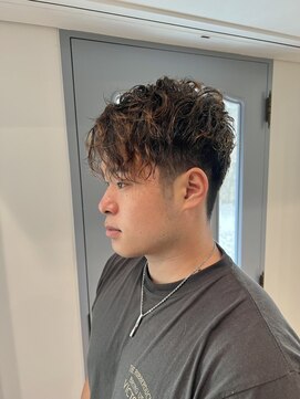 アシャドットオム(asha.HOMME) ハイライト×ツイストパーマ