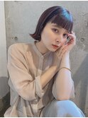 20代30代大人可愛い外ハネ/ミニボブ/前髪カット