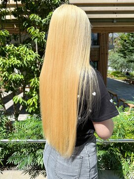 フラム 渋谷(flamme) 抜きっぱなしブリーチ＊ブリーチのみブロンドカラー