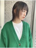 ダブルカラー長めボブレイヤーボブナチュラルボブミディアムボブ