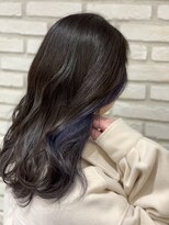 クローズ(cross-z)&nbsp;バイカラー_インナーブルー_セクションカラー_ツートンカラー