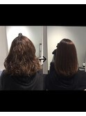 ミディアムボブ縮毛矯正