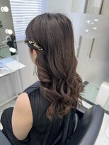 六本木美容室 白金店 結婚式ヘアセット ツイストアレンジ×金箔