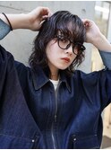 ニュアンスパーマ/切りっぱなしボブ/ミディアム