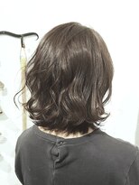 ローグ ヘアー 金町店(Rogue HAIR)&nbsp;ダークくすみベージュ平行レイヤーボブパーマミディアム