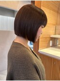 イメチェン外ハネボブ美髪ワイドバング顔周りレイヤーカット