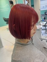 ユー イケブクロ(u Ikebukuro)&nbsp;チェリーレッド/切りっぱなしボブ/推しカラー/ワインレッド
