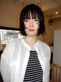 デンヘアデザイン(DEN hair design) お任せカット。モードでカジュアルなボブ。