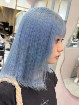 ロンド レア 天神大名店(Lond Le’a) イヤリングカラー/外ハネボブ /縮毛矯正/レイヤーボブ/艶髪