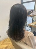 小顔レイヤーカットゆるふわニュアンスパーマセミロング20代30代