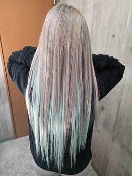 フォックス 四日市店(FOX) ヘアエクステ/ロング/デザインカラー/ホワイトミント