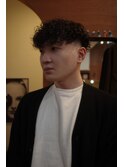 メンズスペインカールマッシュ刈り上げケアパーマ眉毛カット岡山