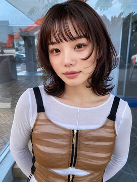 トリッカ シブヤ(TRICCA SHIBUYA) シースルーバング×外ハネボブレイヤー