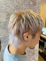 エイム ヘア デザイン 町田店(eim hair design) 襟足長め/メンズウルフ/ハイトーン/ブロンド/デザインカラー