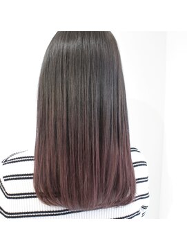 デコヘアーフラッペ(DECO HAIR frappe) ピンクラベンダーのグラデーションカラー　エアタッチ