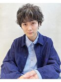 【早瀬忍】メンズニュアンスパーマ×ハイライトカラー