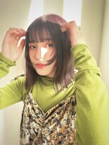 アイビー ジュール(IVY joure) ラベンダーピンク×顔まわりレイヤーが入ったボブ