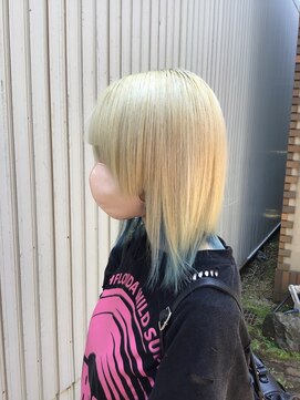 スペースヘアデザイン(SPACE hair design) すそだけブルー
