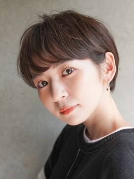 カライングドゥ(ing deux) 大人可愛い20代30代40代黒髪前下がりショートボブ丸みショート◎