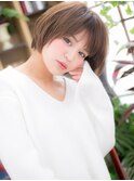 ショコラグレージュハイライト小顔ミニボブc5北浦和20代30代40代
