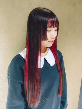 ブランコ 名古屋栄(BLANCO) 【nao. style】インナーカラー レッド