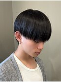 黒髪マッシュナチュラルマッシュメンズヘア韓国ツーブロック