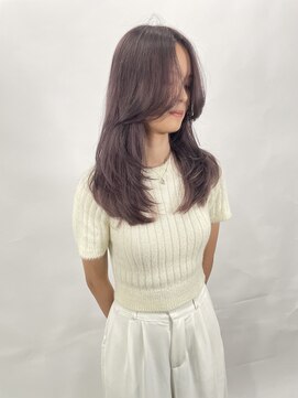 ロンドシェリ 仙台(Lond Cheri) レイヤーカット ケアブリーチ グレージュ ダブルカラー 韓国