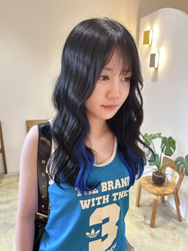 コウボウ(COUBOU) ブルーインナーエクステ×ブルーブラック