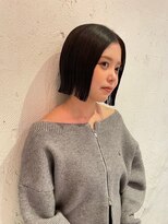 ルーム(Loom.)&nbsp;黒髪ボブぱっつん前髪ボブミニボブ切りっぱなしボブ