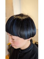 オリバ ヘアー(OLIBA HAIR) 青メッシュ＆マッシュ