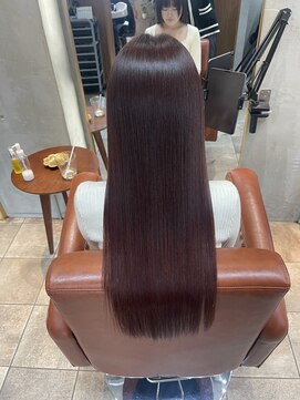 シアー(SHEER.) 髪質改善カラー×ピンクブラウン【表参道,青山,外苑前美容室】