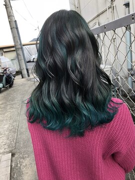 ルッソリベラ 池袋(Lusso libera) ブルーカラー×インナーカラー/20代30代40代